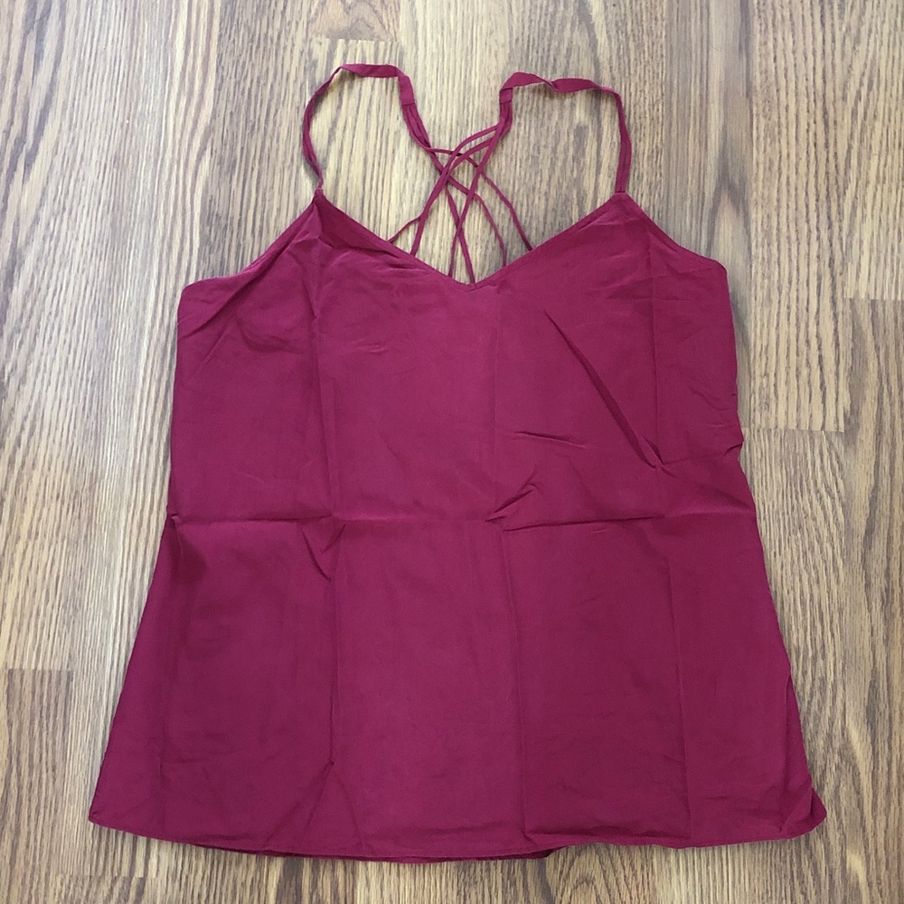 Express multiple criss cross strap tank top size S